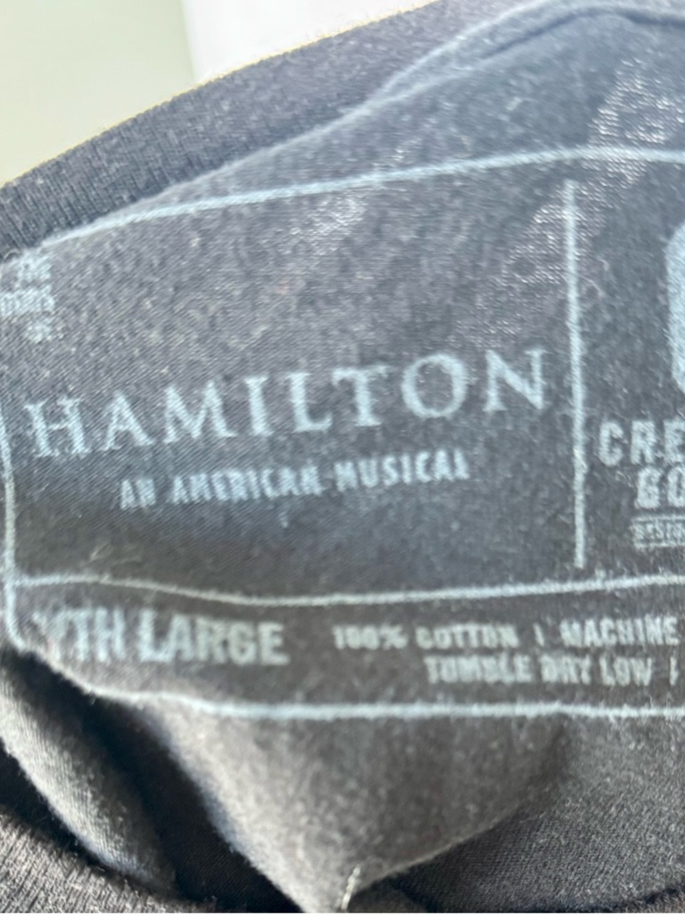 Hamilton Musical Black Graphic Tee - Youth L ⭐ - Picture 3 of 3